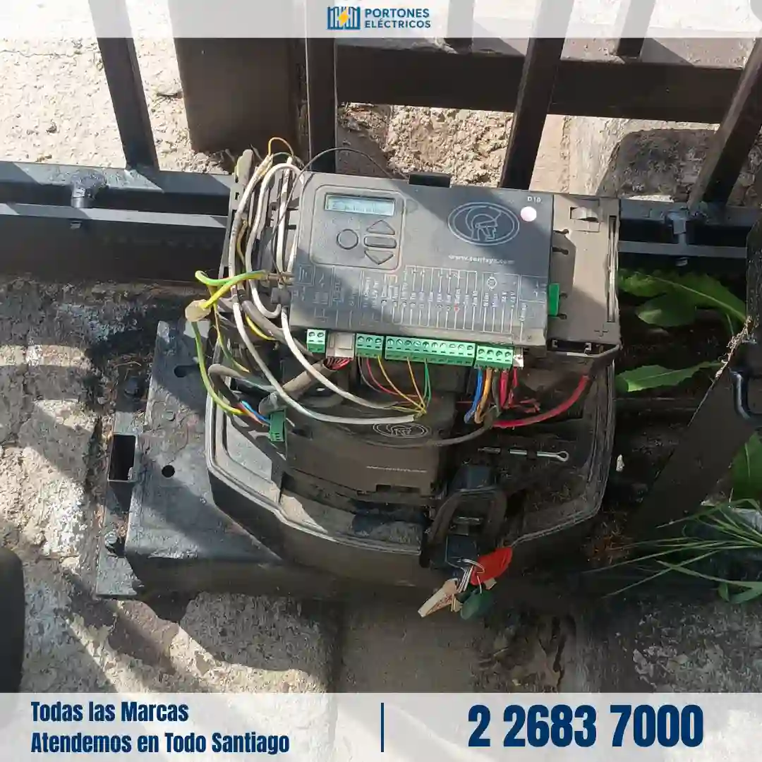 Configuración de control remoto y receptor de portón eléctrico